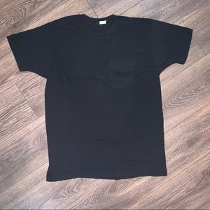 Vintage 80s FOTL Blank Black Pocket Tee XL